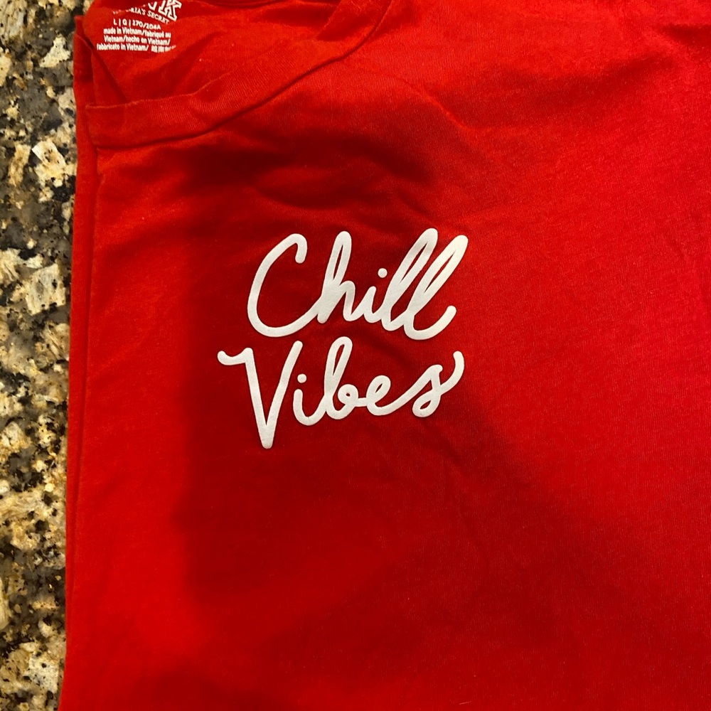 Victoria’s Secret PINK Chill Vibes Red T-Shirt
